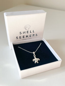 Sterling Silver Turtle Pendant Necklace, 4 of 6