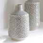 Soft Grey Dots Ceramic Vase, thumbnail 2 of 4