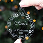 Personalised First Christmas Wreath Bauble, thumbnail 2 of 2