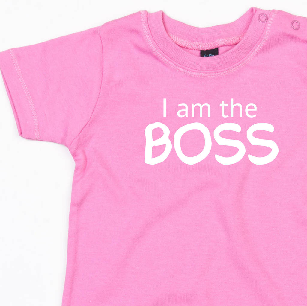 parent and child 'boss' t shirt set by dadsandkids