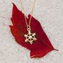 Snowflake Fine Solid Gold Charm Pendant, thumbnail 2 of 6