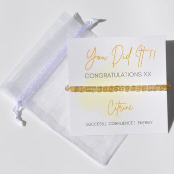 You Did It ! Congratulations Citrine Crystal Bracelet Gift For Success, 3 of 5