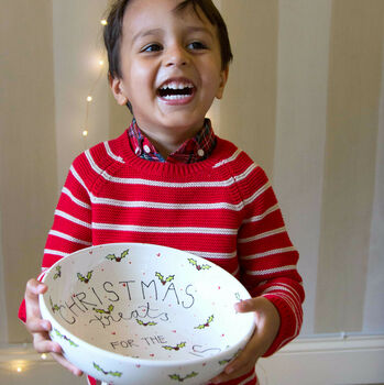 Personalised Family Name Christmas Bowl, 4 of 7
