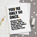 '50 is the new 40' funny 50th birthday card by wordplay design ...