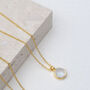 Lulea Moonstone And Gold Plated Pendant Necklace, thumbnail 1 of 4
