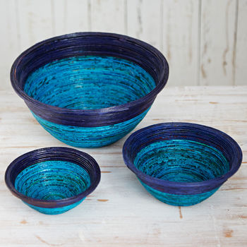 Colourful Recycled Newspaper Bowls, 3 of 9