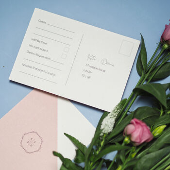 Mnmlst Colour Block Wedding And Event Invitation Cards, 6 of 12