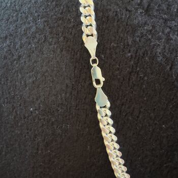 Men's Sterling Silver Cuban Link Curb Chain, 4 of 9