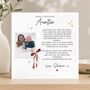 Auntie Photo Poem Christmas Card, Bow Stars, thumbnail 1 of 5