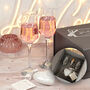 Pair Of Silver 25 Year Wedding Anniversary Diamante Glass Flutes, thumbnail 1 of 5