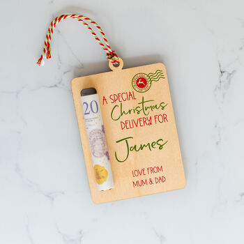 Personalised Christmas Delivery Money Gift Holder, 2 of 5