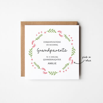 New Grandmother/Grandfather Pink/Blue Card, 3 of 6