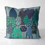 Serene Forest Blues, Mid Century Style Cushion, thumbnail 2 of 9