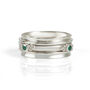 Rajalita Love Turquoise Silver Spinning Ring, thumbnail 9 of 12