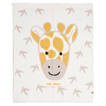 Personalised Giraffe Baby Blanket, 2 of 3
