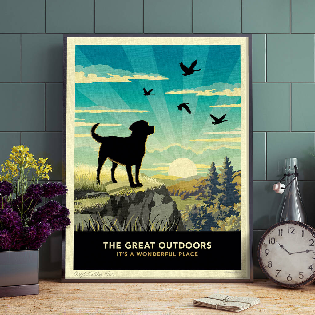 Scenic Dog Lovers Gift. Labrador Limited Edition Print, 1 of 10