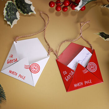 G Decor Magical Santa Letter Envelope Christmas Tree Hanging Decoration For Secret Notes, Gift Cards, 2 of 5