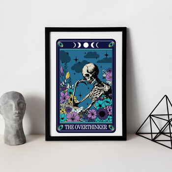 Tarot Style Typographical Print The Overthinker, 5 of 6