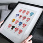 Brentford Classic Retro Football Kits Team Print, thumbnail 1 of 4