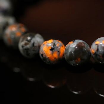 Genuine Natural Yooperlite Gem Stone Bead Bracelet, 3 of 11