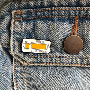 Beer Powered Enamel Pin Gift, 3 of 5