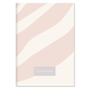Personalised Waves Notebook Pink, 2 of 3