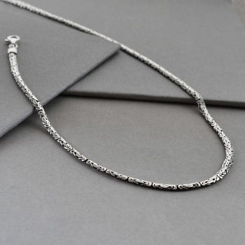 Sterling Silver Oval Borobudur Necklace, 3 of 6