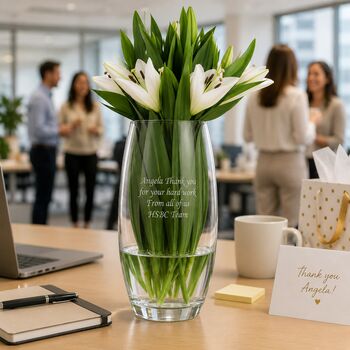 Personalised Flower Vase Corporate Gift, 3 of 11