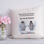 Personalised Penguin Cushion For Valentine's Day, thumbnail 2 of 3