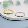 Emerald Green Half Eternity Ring, thumbnail 2 of 11