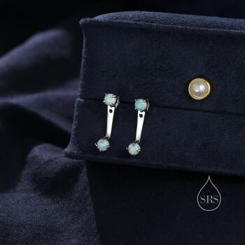 Aqua Green Opal Ear Jacket In Sterling Silver, 3 of 11