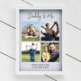 Personalised Couples Multiple Photo Glass Printed Frame, thumbnail 1 of 2