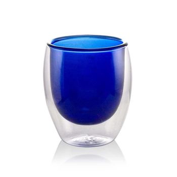 Double Wall Coloured Glass Cup 80ml, 2 of 4