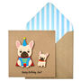 Handmade French Bulldog Dad Birthday Card, thumbnail 1 of 5