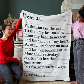 Knitted 'How Much I Love You' Blanket, 2 of 2