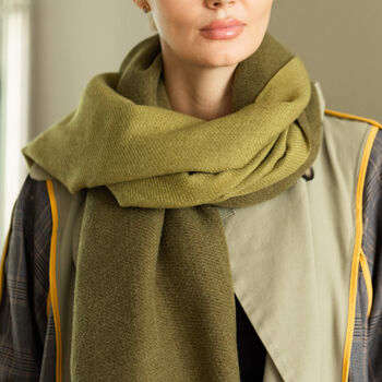 Reversible Colour Contrast Cashmere Blend Scarf, 7 of 12