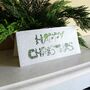 Glittery Botanical Happy Christmas Card, thumbnail 1 of 3