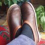 Handmade Leather Gardenning Clogs, thumbnail 1 of 8