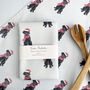 Black Labrador Christmas Tea Towel, thumbnail 1 of 4