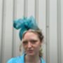 Turquoise Percher Hat 'Flutter', thumbnail 3 of 6