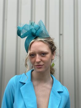 Turquoise Percher Hat 'Flutter', 3 of 6