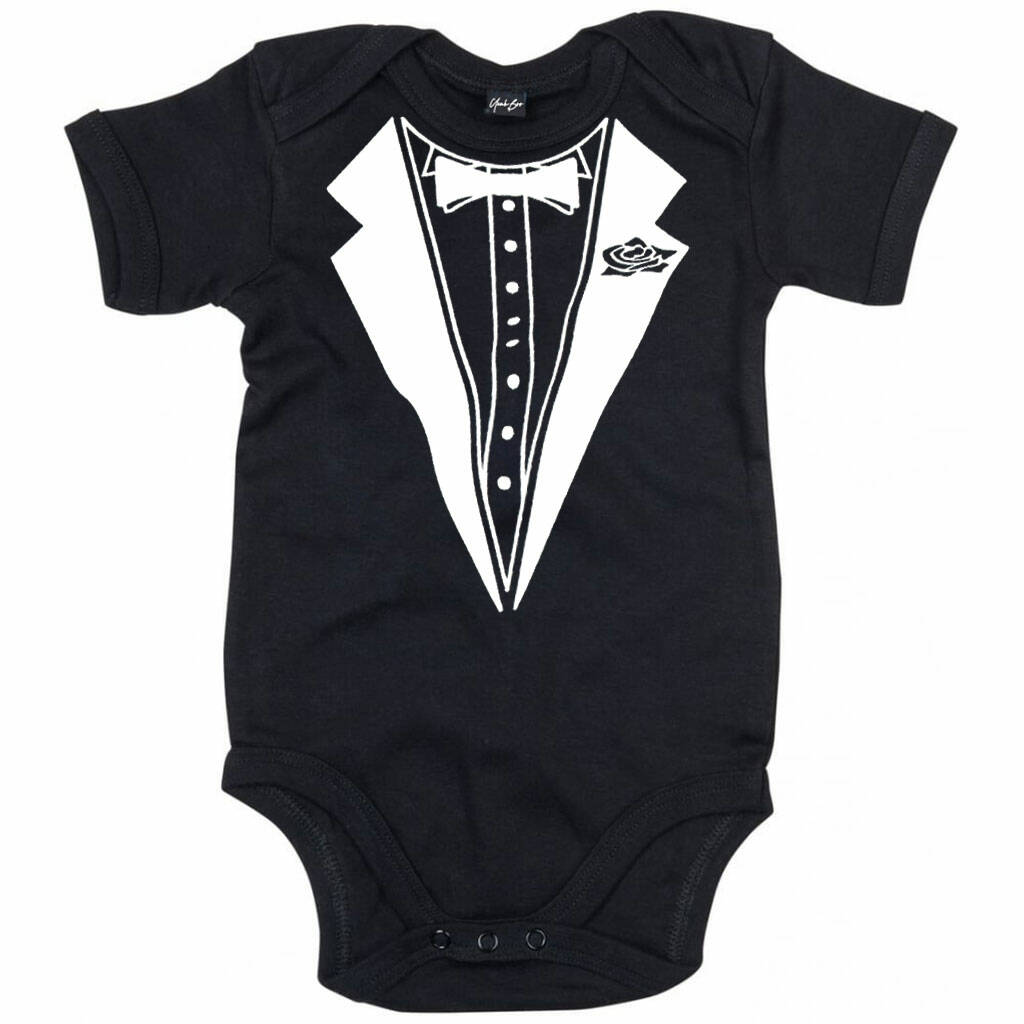 Tuxedo Baby Grow By Yeah Boo | notonthehighstreet.com