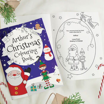 Personalised Christmas Colouring Book – Stocking Filler, 3 of 7