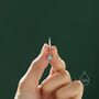 Mystic Black Cz Lever Back Hoop In Sterling Silver, thumbnail 6 of 12