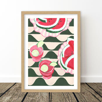 Watermelon Cocktails Kitchen Print, 6 of 8