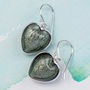 Murano Glass And Silver Heart Earring, thumbnail 1 of 12