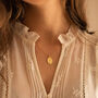 Dainty 14 K Gold Virgin Mary Choker Necklace, thumbnail 1 of 8