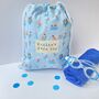 Personalised Swim Bag, Waterproof Lined Drawstring Bag, thumbnail 1 of 12