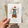 Boxer Dog Wooden Keyring With Optional Christmas Card, thumbnail 10 of 12