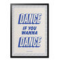 Retro Illustrated Dance If You Wana Dance, Oasis Masterplan, Nostalgic Colourful Foodie Stylised Home Décor, A5 A4 A3 A2 A1, thumbnail 2 of 7